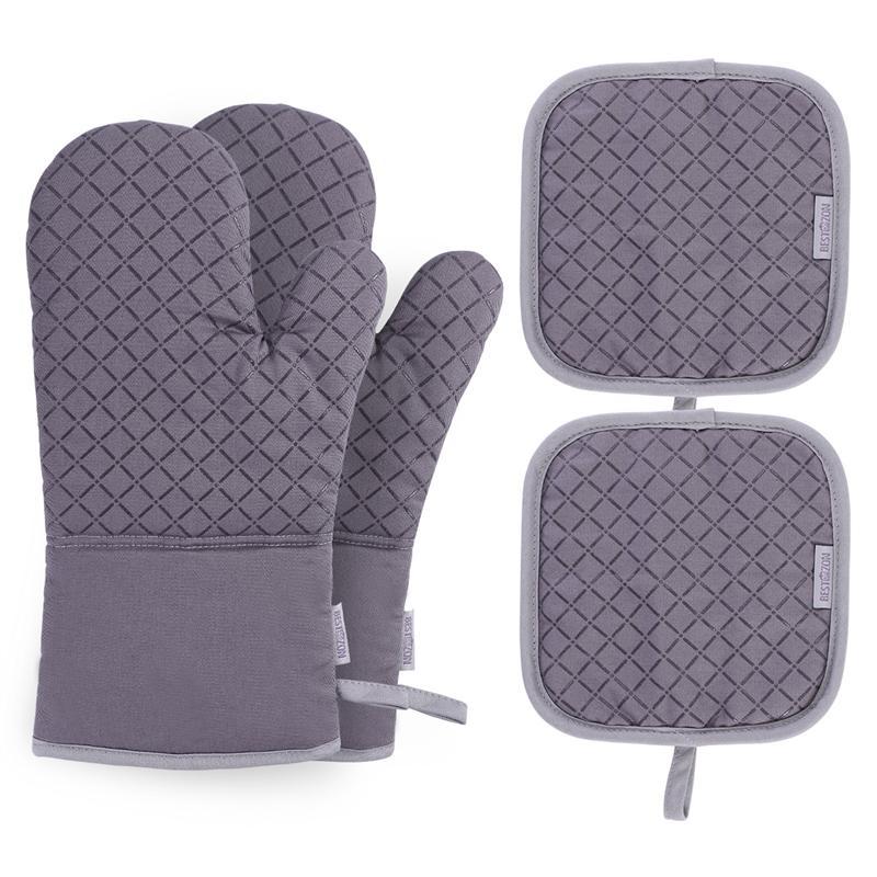 Non-Slip Oven Mitts Set