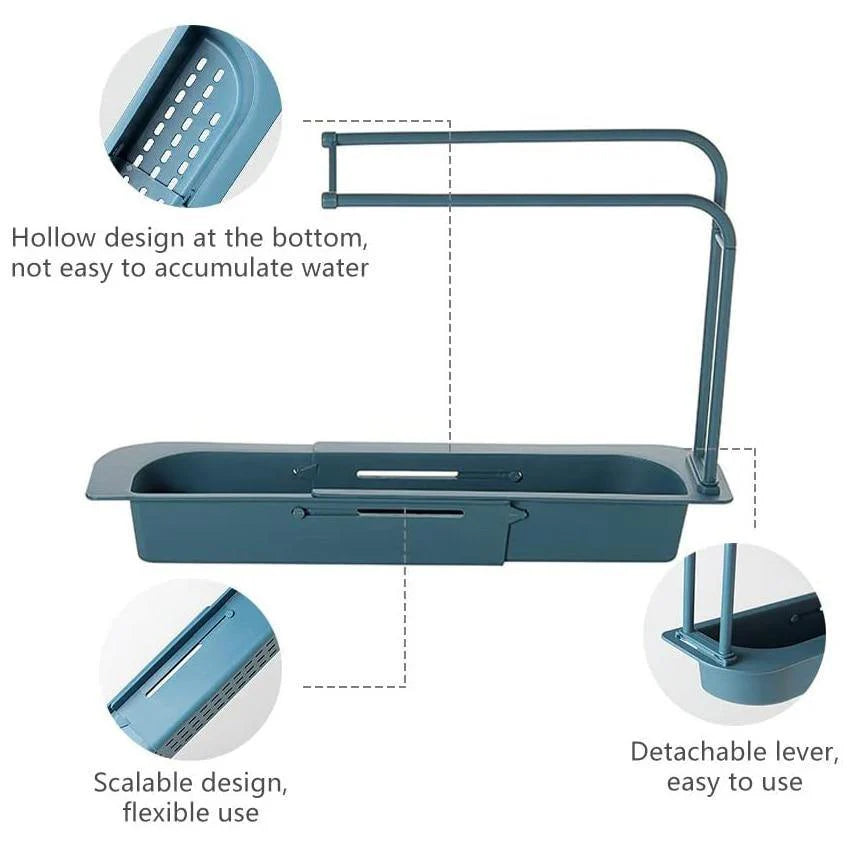 Telescopic Sink Storage Rack Shelf Holder Tray