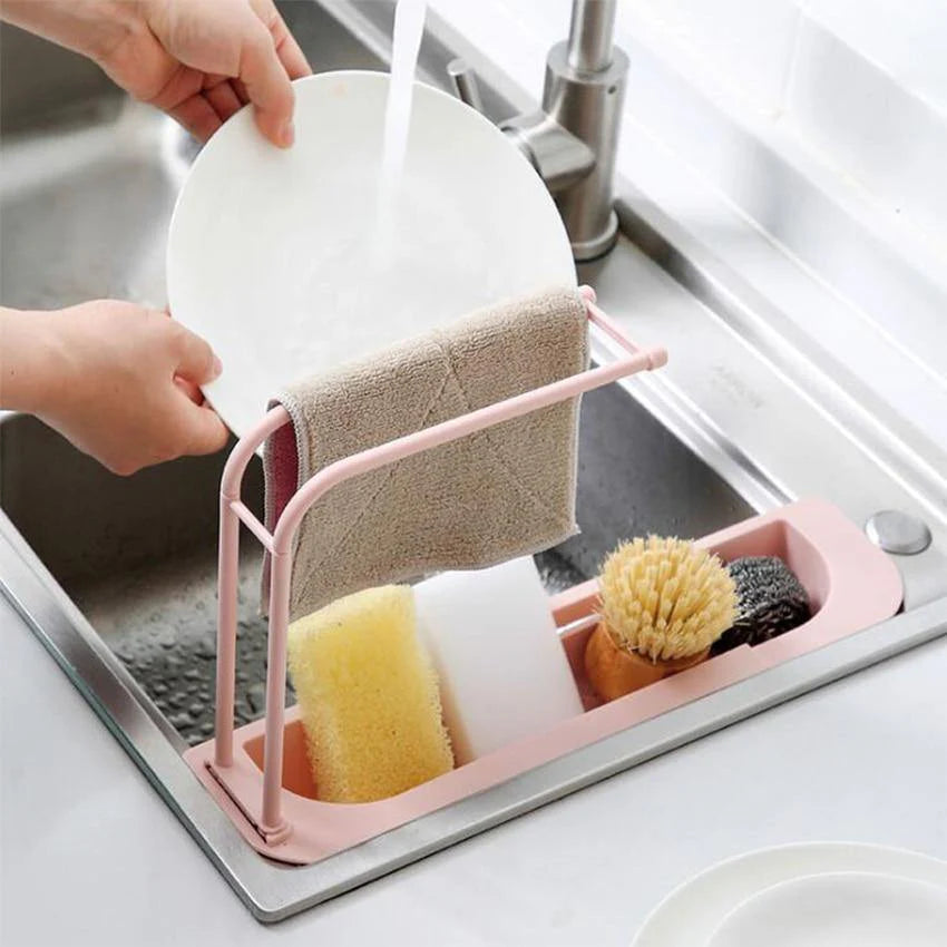 Telescopic Sink Storage Rack Shelf Holder Tray