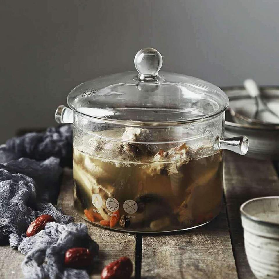 Transparent Glass Cooking Pot