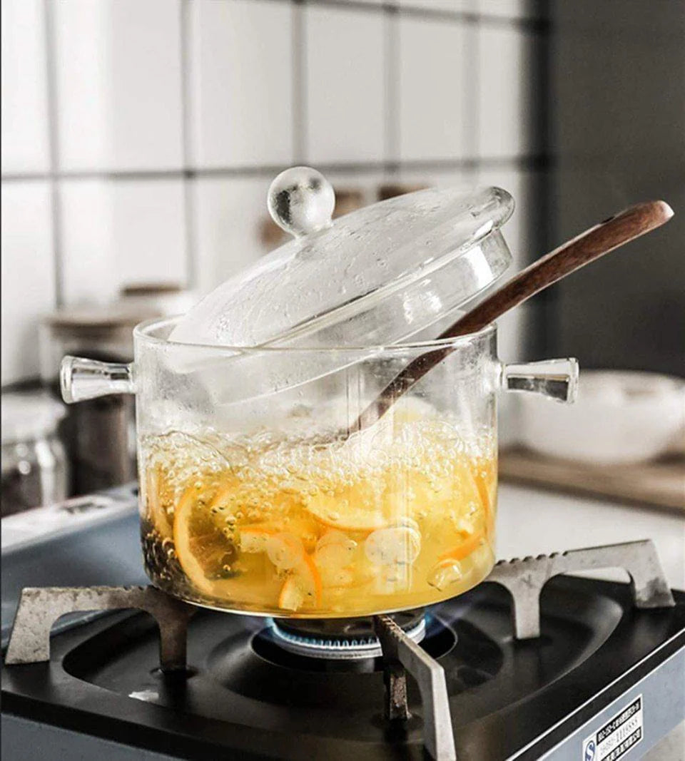 Transparent Glass Cooking Pot