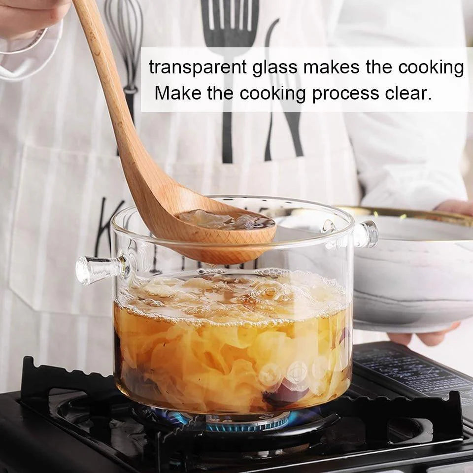 Transparent Glass Cooking Pot