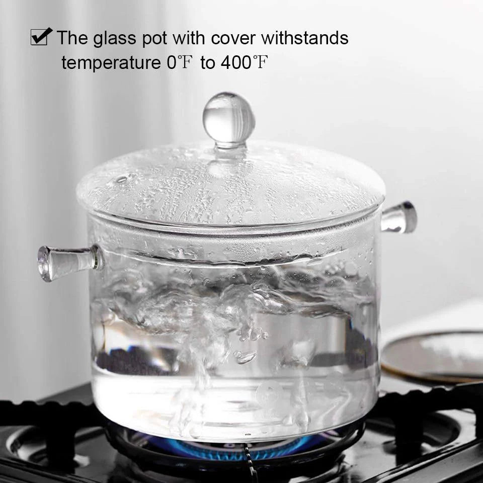 Transparent Glass Cooking Pot