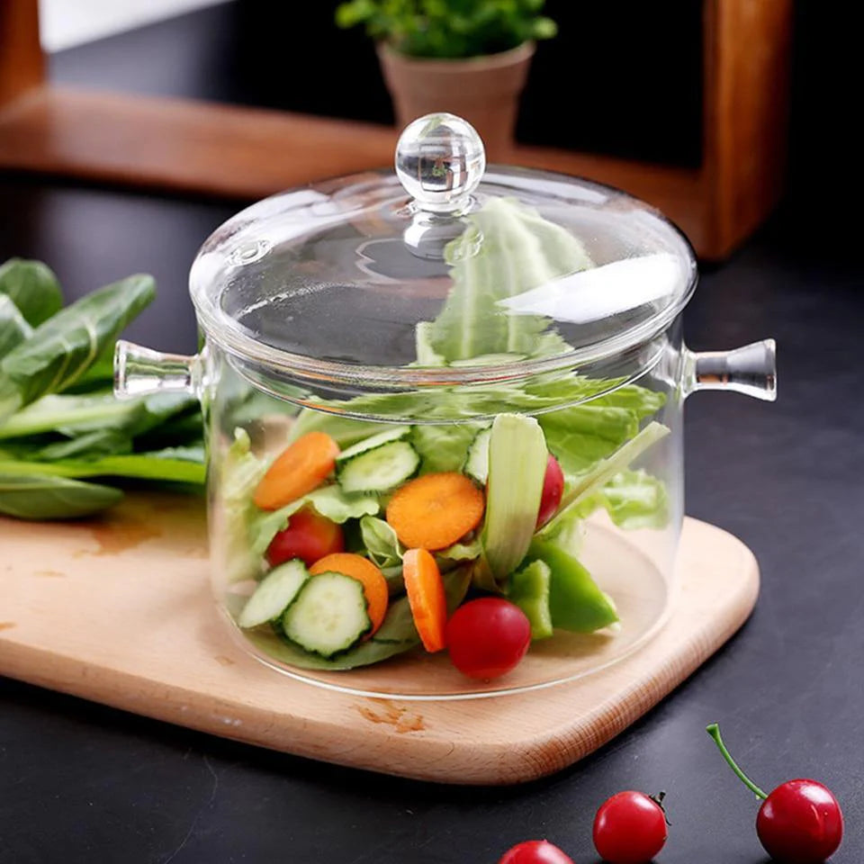 Transparent Glass Cooking Pot