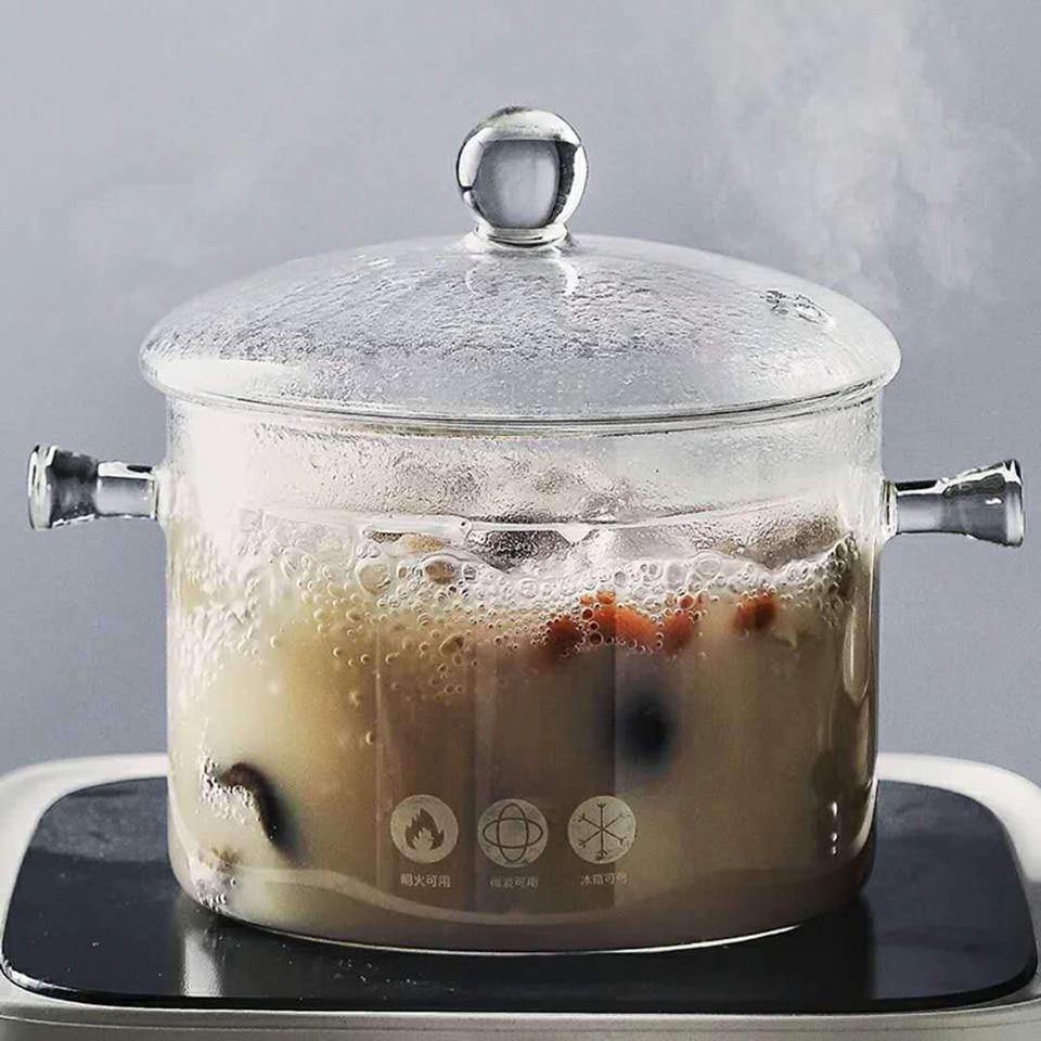 Transparent Glass Cooking Pot